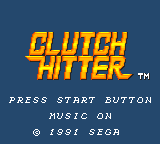 Clutch Hitter Title Screen